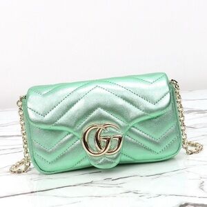 Gucci Metallic Green Crossbody Bag